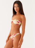 Delta Bandeau Bikini Top - Green Tropical