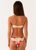 Delta Bandeau Bikini Top - Green Tropical