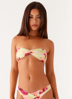 Delta Bandeau Bikini Top - Green Tropical