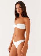 Delta Bandeau Bikini Top - White