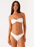 Delta Bandeau Bikini Top - White