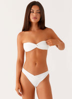 Delta Bandeau Bikini Top - White