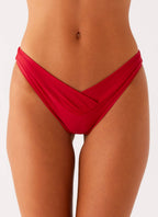 Delta Bikini Bottoms - Deep Red