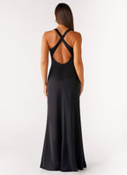 Desi Halterneck Maxi Dress - Black