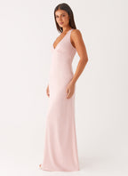 Desi Halterneck Maxi Dress - Pink