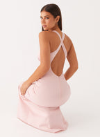 Desi Halterneck Maxi Dress - Pink