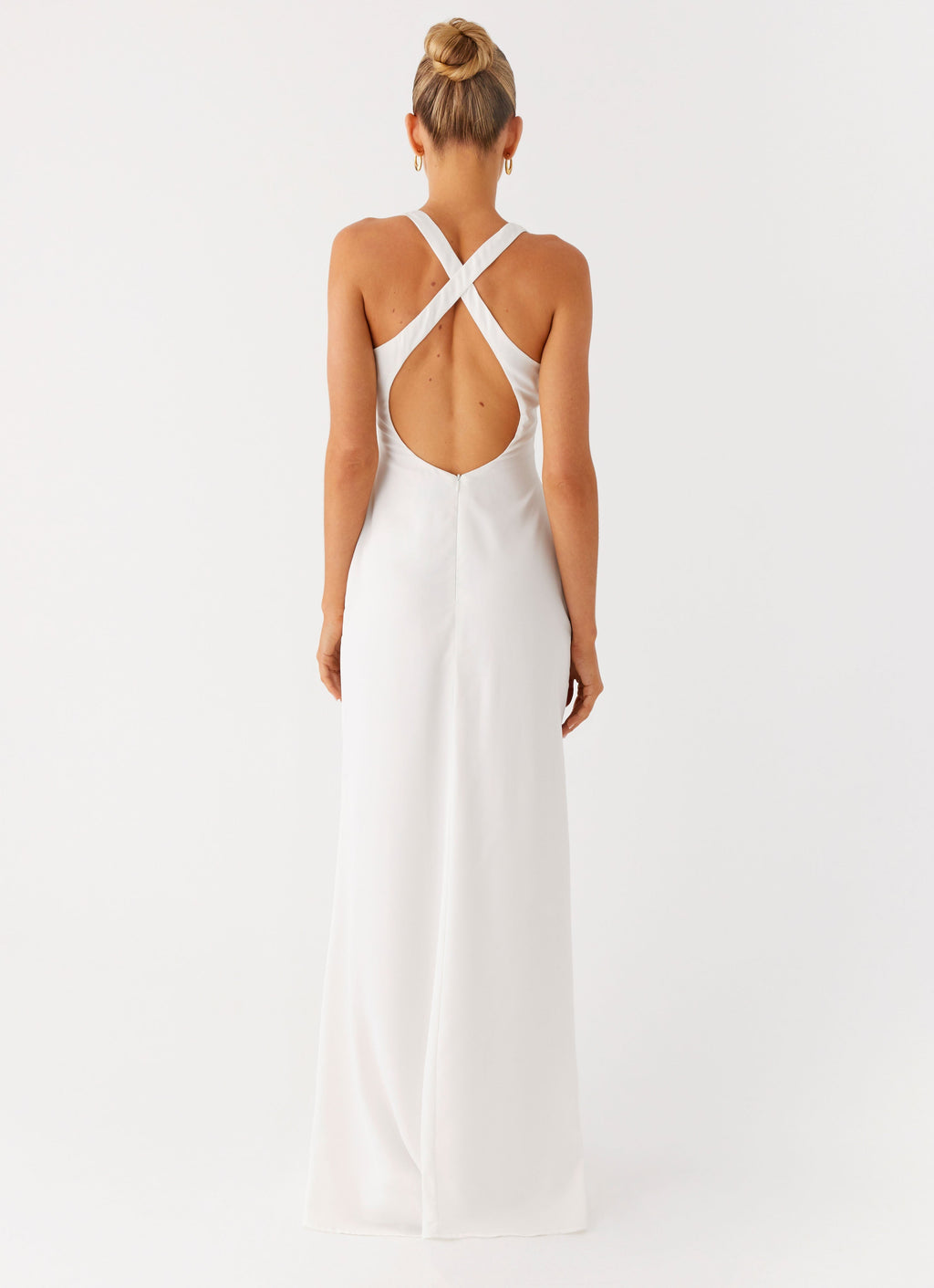 Desi Halterneck Maxi Dress - White