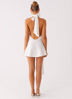 Diablo Backless Mini Dress - White