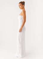 Diaz Crochet Maxi Dress - White