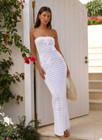 Diaz Crochet Maxi Dress - White