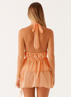 Dione Halter Top - Peach