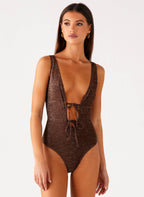 Drifter One Piece Swimsuit - Chocolate