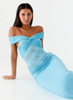 Either Way Maxi Dress - Turquoise Blue