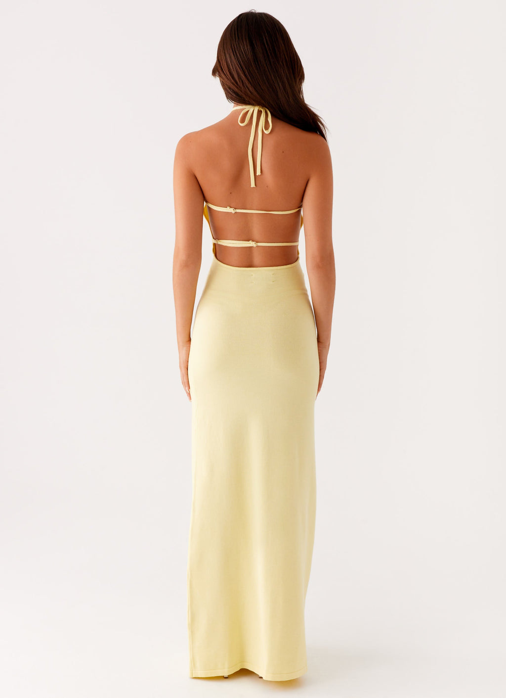 Elisha Knit Maxi Dress - Yellow