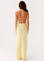 Elisha Knit Maxi Dress - Yellow