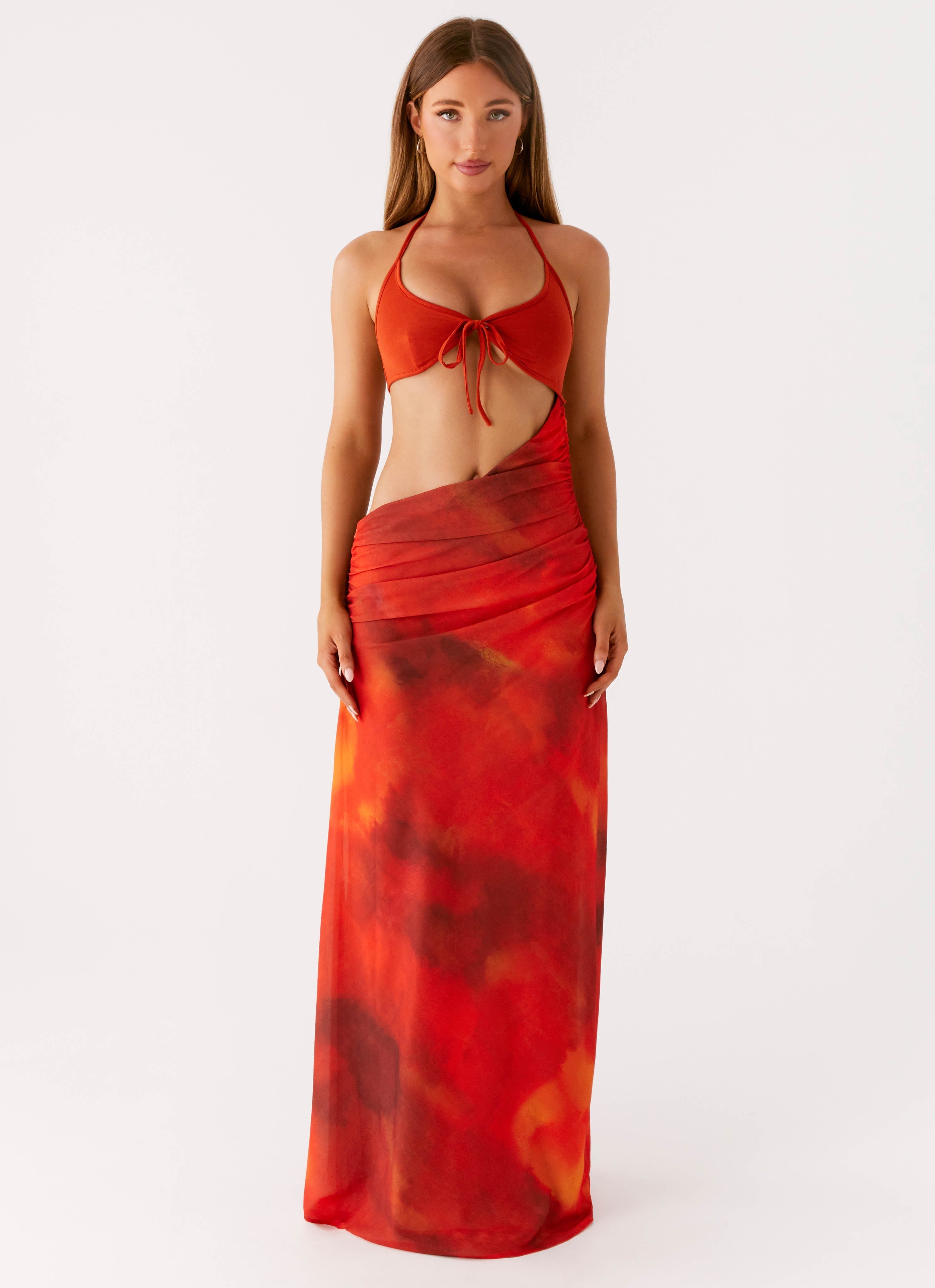 Elixis Maxi Dress - Scarlet Blur