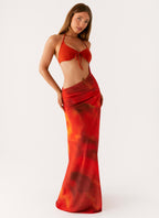 Elixis Maxi Dress - Scarlet Blur