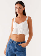 Elliana Cami Top - White