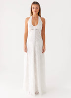 Ember Valley Cotton Maxi Dress - Ivory