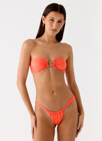 Emelina Strapless Bikini Top - Orange