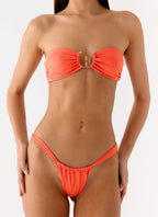 Emelina Strapless Bikini Top - Orange