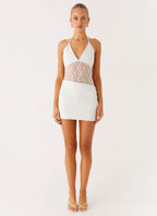 Enchant Lace Mini Dress - Ivory