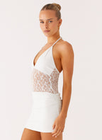 Enchant Lace Mini Dress - Ivory