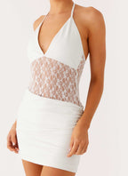 Enchant Lace Mini Dress - Ivory