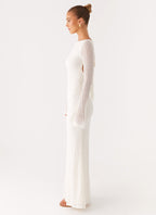 Ethereal Long Sleeve Maxi Dress - Ivory