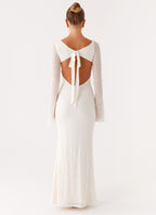 Ethereal Long Sleeve Maxi Dress - Ivory