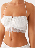 Evi Halterneck Top - Ivory