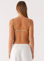 Faela Cotton Cami Top - Verdant Bloom