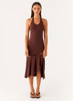 Fast Times Midi Dress - Chocolate