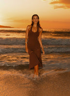 Fast Times Midi Dress - Chocolate