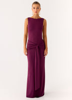 Fault Line Maxi Dress - Plum