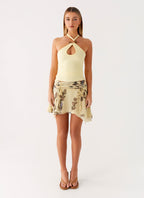 Feya Halter Neck Top - Yellow