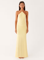 Fiesta Halter Maxi Dress - Sunny Yellow