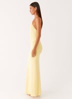 Fiesta Halter Maxi Dress - Sunny Yellow
