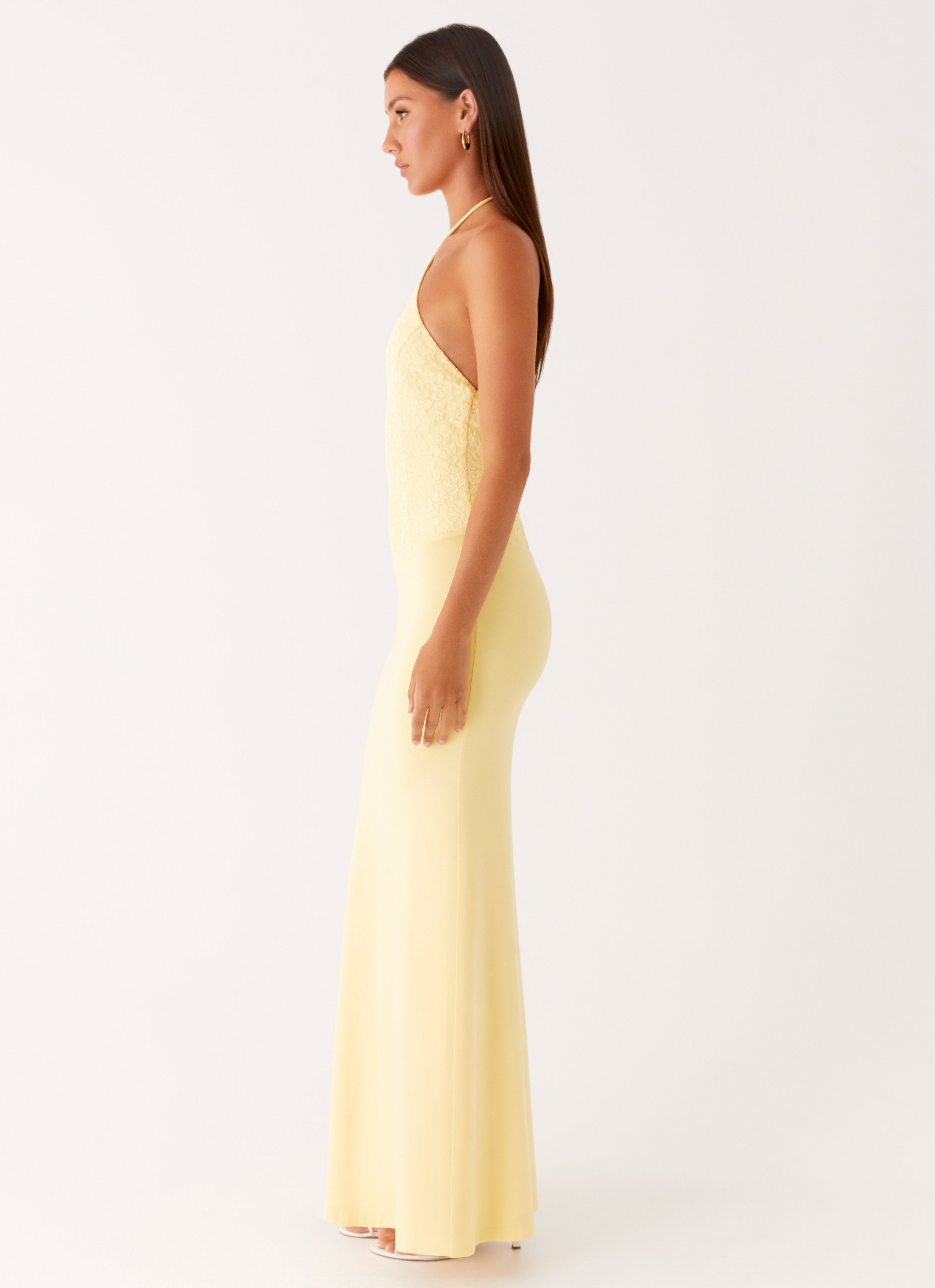 Fiesta Halter Maxi Dress - Sunny Yellow