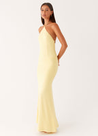 Fiesta Halter Maxi Dress - Sunny Yellow
