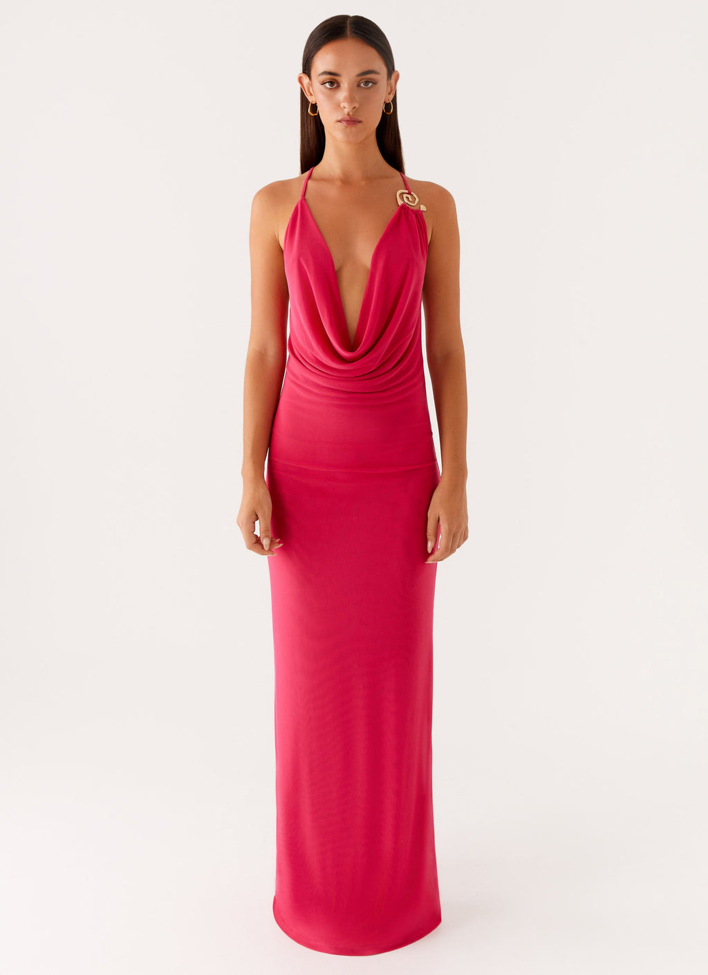 Game Player Maxi Dress - Hot Pink