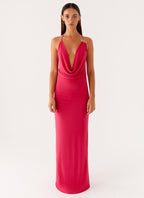 Game Player Maxi Dress - Hot Pink