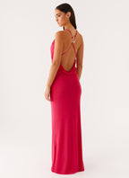 Game Player Maxi Dress - Hot Pink