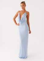 Game Player Maxi Dress - Blue