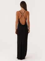 Game Player Maxi Dress - Black
