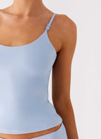 Garrix Bead Cami Top - Baby Blue