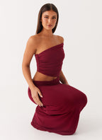 Gillian Maxi Dress - Maroon