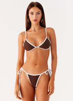 Gina Triangle Bikini Top - Chocolate