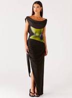 Good Fortune Maxi Dress - Lime Flower