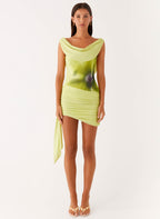 Good Fortune Mini Dress - Lime